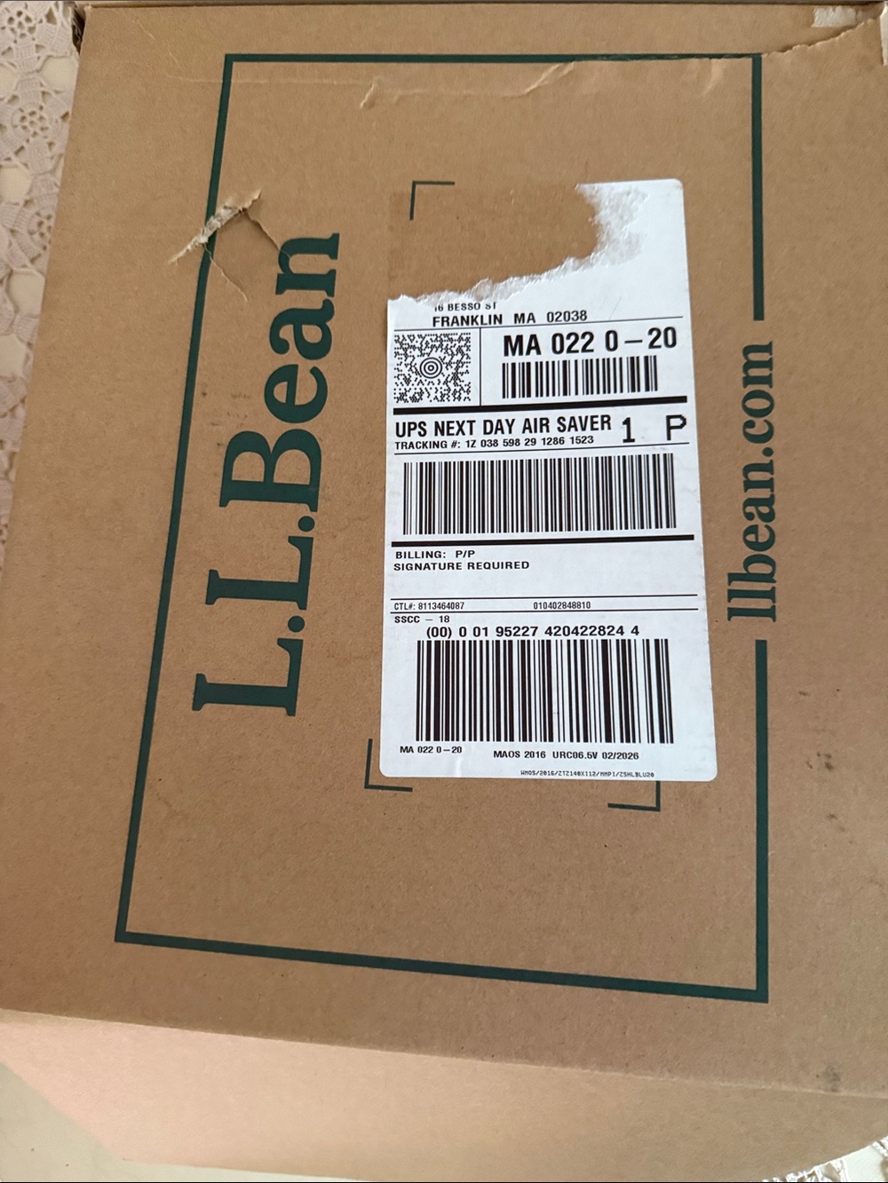 L.L.Bean Shipping Box